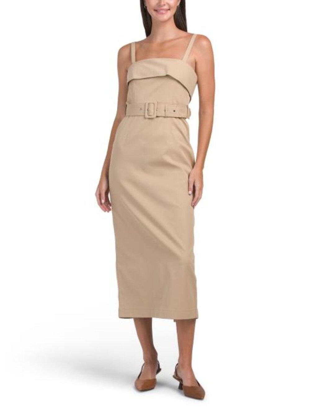 TOCCIN Raina Belted Midi Dress